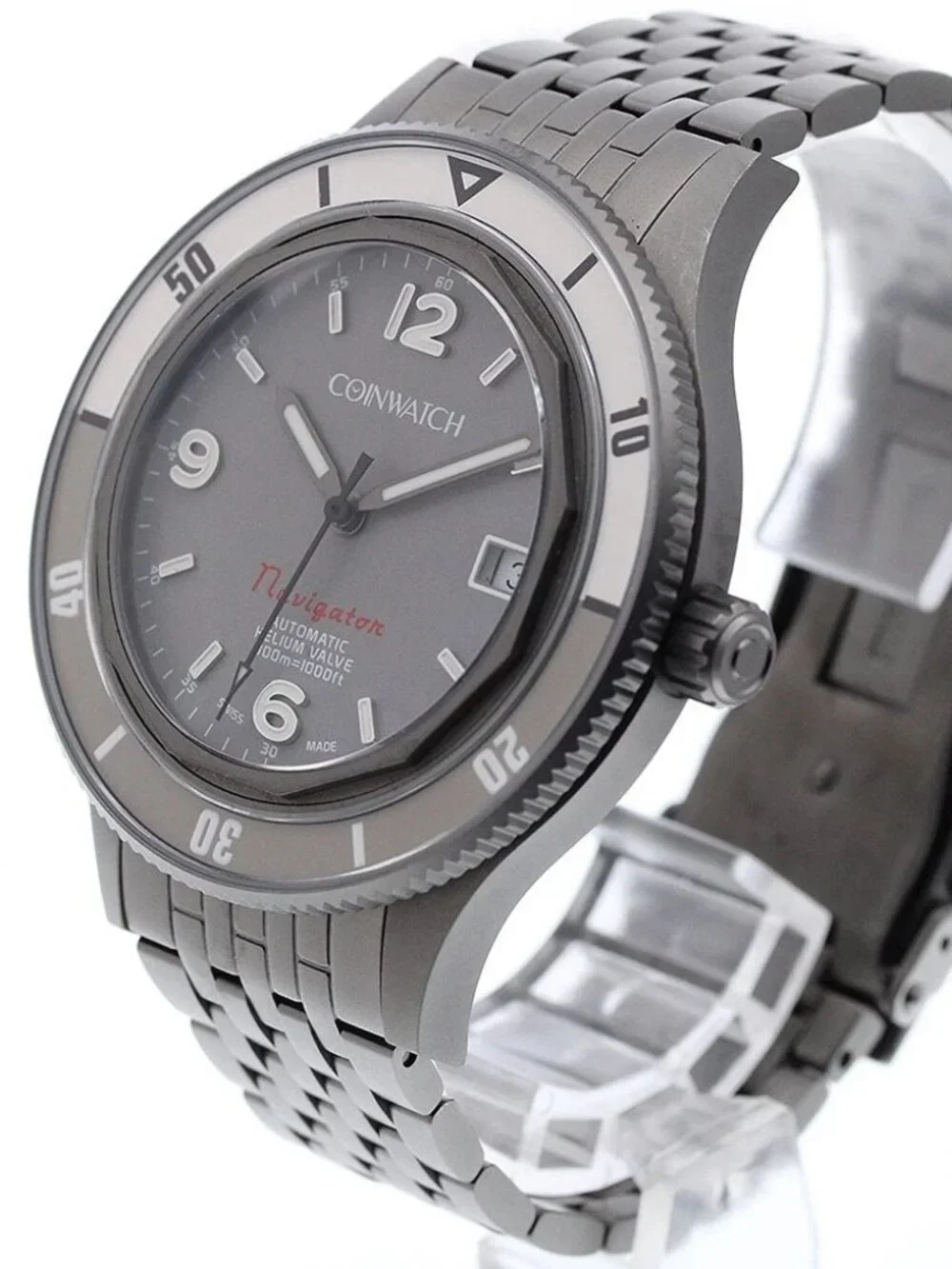 COINWATCH Medallion Navigator C208GG1 Date gray Dial Automatic Men's_967874